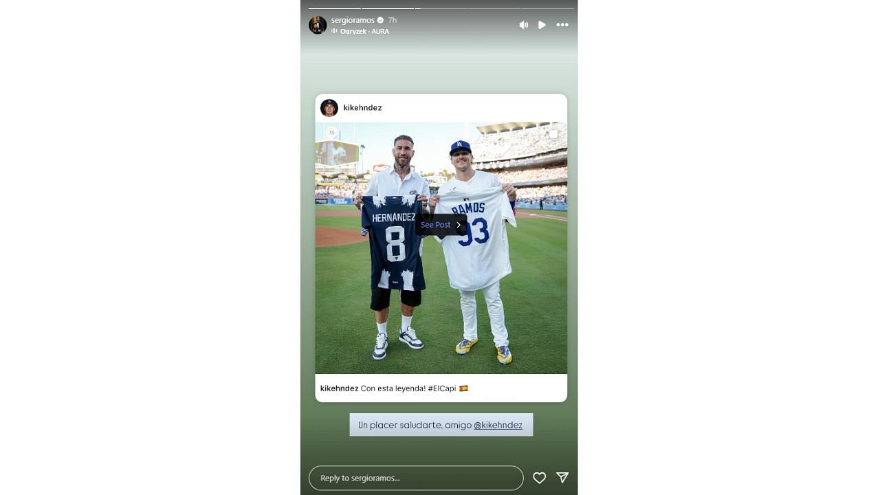 Ramos' Instagram story
